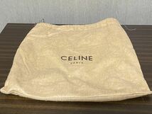  CELINE セリーヌ ヴィンテージ レザー 巾着 ショルダーバッグ イタリア製 ライトベージュ_画像10