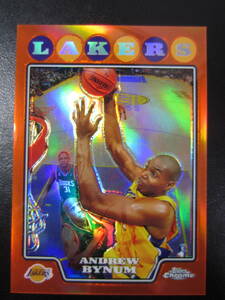 Andrew Bynum ＜ 08-09 Toops Chrome Orange Refractor ＞ リフラクター版