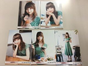 NGT48 1期生 荻野由佳 生写真 新潟ロケ生写真 新潟市内ランチデリ ５枚セット 匿名配送対応 O053