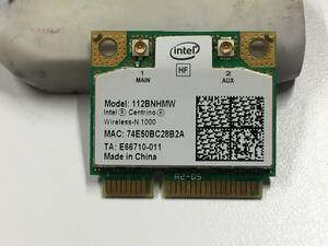 B1295)TOSHIBA D731/T7ERK(PD731T7EBFRK) 用Intel 112BNHMW 無線LANカード 中古動作品