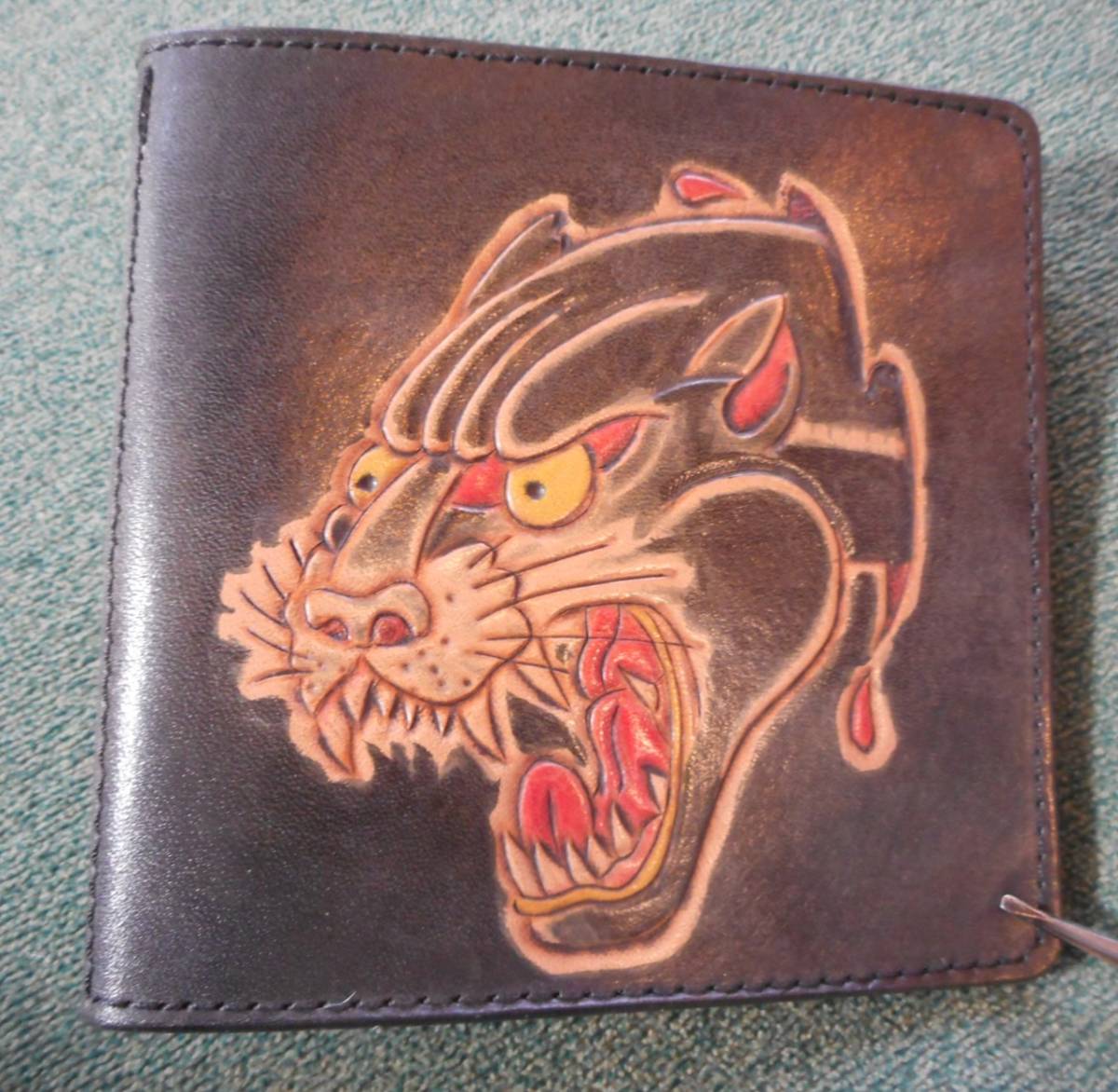 ◼︎Old school tattooブラックパンサーハンドバッグ セカンドバッグ-
