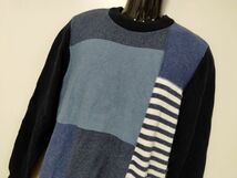 kkaa2106 ■ UNITED ARROWS ■ ユナイテッドアローズ ニット セーター トップス コットン 紺 ネイビー Mサイズくらい_画像2