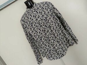 kkaa2159 ■ H＆M ■ エイチアンドエム シャツ トップス 長袖 コットン 紺 ネイビー ベージュ M