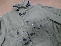 kkaa2175 ■ Levi's ■ リーバイス ジャケット ミリタリー調 カーキグリーン 緑 S_画像7