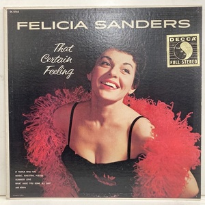 ●即決VOCAL LP Felicia Sanders / That Certain Feeling 0113 フェリシア・サンダース 米オリジナル Dg Stereo