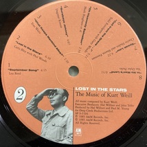 ●即決VOCAL LP VA / Lost in Stars the music of Kurt Weill 米オリジナル、Sterling刻印 Van Dyke Parks_画像4