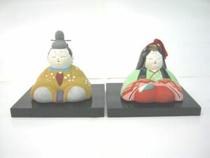 Art hand Auction Hina dolls, ceramic dolls, prince and princess decorations, painted stand, bells, miniature, box approx. 18cm, Hinamatsuri, display item, ornaments, interior decorations, Hinamatsuri decorations, buy it now, free shipping, season, Annual Events, Doll's Festival, Hina Dolls