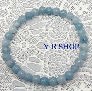  natural stone *6mm sphere * aquamarine. bracele * lady's color stone accessory arm wheel beads Y-RSHOP new goods gem Power Stone present 