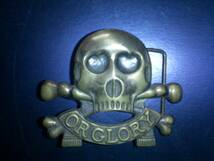 ★　チョッパー　デス オア グローリー 　ビンテージ 　バックル　 DEATH OR GLORY 　Vintage 　SKULL Buckle スカル　ドクロ　Ｒ＆Ｒ　☆_画像1