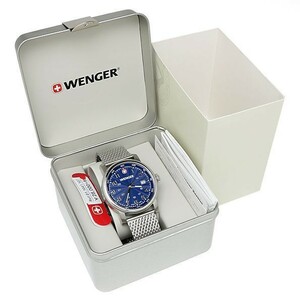  Wenger urban Classic 01.1041.107 голубой серебряный WENGER мужские наручные часы 