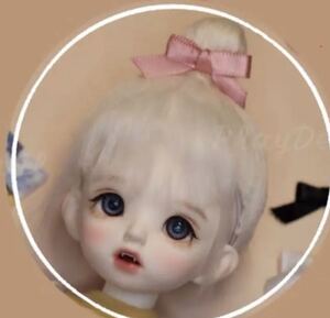 ドール ウィッグ BJD 人形 1/8 ob11 お団子 ホワイト