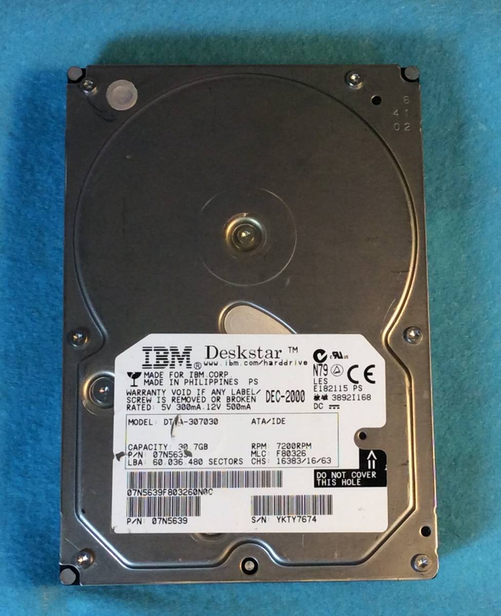 07N5639 30GB 3.5" IDE Internal Hard Drive *New* IBM DTLA-307030 7200RPM 