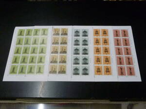 22　P　新中国切手　2002年　10T　歴史文物　5種完　20面シート　未使用NH、VF