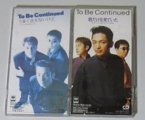 2059 8cmCDシングル 2枚 To Be Continued 君だけを見ていた SRDL3798 / うまく言えないけど SRDL3891 Sony Records