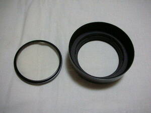◆中古品 ASAHI レンズフード Standard Lens 1:1.4 50mm 1:1.8-2 55mm 49φ ファイ◆おまけ UV フィルター F49NB