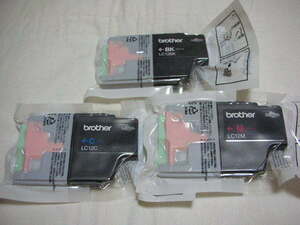 * new goods BROTHER Brother original ink cartridge LC12M magenta LC12C Cyan LC12BK black 3 piece set *