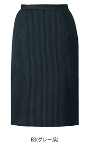 【新品】IST_5号スカート（グレー：ピンストライプ）SK-259-B3/イスト/かわいい会社事務服/おしゃれOL制服
