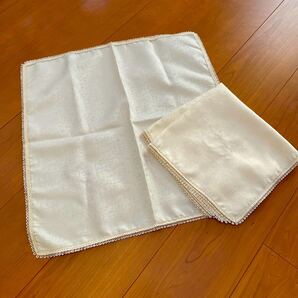 星野リゾート 軽井沢ホテルブレストンコート レストラン ナプキン ランチョンマット 光沢 ベージュ 2点セット