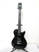 9470◆Washburn ワッシュバーン レスポール 黒 BLACK【S110****8】ギター 現状 中古品 USED_画像1