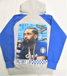 BF9)NO BRAND NIPSEY HUSSLE ニプシーハッスル バックプリントプルオーバーパーカー/3XL/USサイズ/大きいサイズ/LA