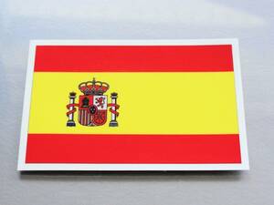 1■スペイン国旗ステッカー Sサイズ 5x7.5cm 1枚即買■耐水防水シール Spain flag バルセロナ 車 スーツケース に 海外旅行 ヨーロッパ EU