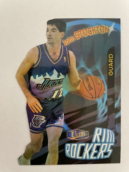 NBAカード　ジョン・ストックトン　JOHN STOCKTON FLEER ULTRA RIM ROCKERS FLEER’97-‘98 ( 8 OF 12 RR)