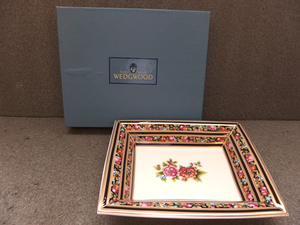 0610526w【WEDGWOOD CLIO スクエアディッシュ】20×16.5×3cm程度/ウェッジウッド クリオ/中古品