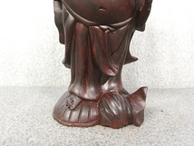 1100429s【木彫り 布袋尊 置物】七福神/工芸品/木製/H25cm/中古品_画像4