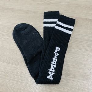 [ rare / used ] regular goods PYREX VISION LONG LOGO SOCKS BLACK / Virgil Ablor socks long socks Pyrex Vision OFF-WHITE