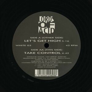 試聴 Lords Of Acid - Let's Get High / Take Control [12inch] The White Label UK 1991 Hardcore