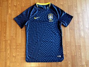 NIKE | ナイキジャパン正規品 | 美品 | レア貴重 | ブラジル代表 | オフィシャルトレーニングトップ | 黒 | S 