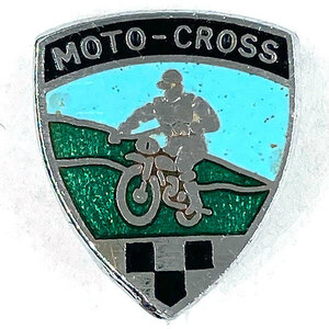 モトクロス ピンバッジ Motocross Pin チェッカーフラッグ チェッカー ピンズ CHECKER FLAG MOTO CROSS MOTO-CROSS X