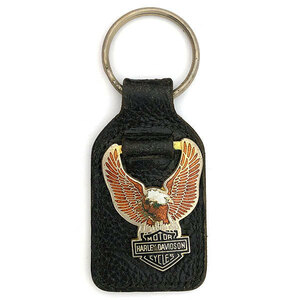 ハーレー・ダビッドソン ビンテージ ロゴ レザー キーホルダー Harley Davidson Vintage Logo Leather Key Chain バイカー HARLEY-DAVIDSON