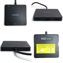 【中古】ELECOM エレコム U3HC-A413BBK USB Type-Cコネクタ搭載USBハブ(PD対応) ブラック_画像2