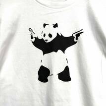 BANKSY・バンクシー・パンダ・大熊猫・長袖・Tシャツ・白・L_画像2