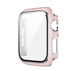 【アップルウォッチカバー/ピンク×シルバー/40mm用】フルカバーケース 1個 Apple Watch 全面保護 耐衝撃 Series5 Series4 Series6 SE