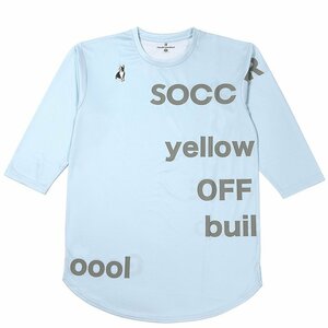 soccer junky (サッカージャンキー) ロング丈 七分袖 ワークアウト シャツ (L) S.BLUE SJ22A07 | futsal フットサル ブルー プラシャツ