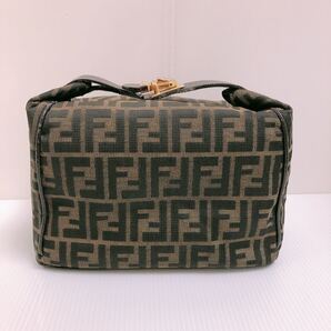 美品 オールド フェンディ FENDI ズッカ柄 バニティバッグ