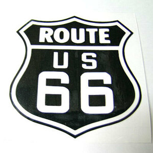 色が選べる ROUTE66 ステッカー 縦9.5cm ホットロッド ロカビリー アメカジ レトロ