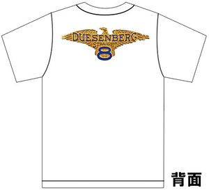 デューセンバーグ エンブレム b Ｔシャツ 白 アメ車 duesenberg クラシックカー ビンテージ アドバタイジング アドバタイズメント