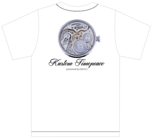 カスタム タイムピース Tシャツ 白地 8 カスタム時計 文字盤 エングレービング S/M/L/XL Kustom Timepeace 懐中時計柄