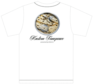 カスタム タイムピース Tシャツ 白地 14 カスタム時計 文字盤 エングレービング S/M/L/XL Kustom Timepeace 懐中時計柄