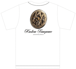 カスタム タイムピース Tシャツ 白地 1 カスタム時計 フリーメイソン 文字盤 エングレービング S/M/L/XL Kustom Timepeace 懐中時計