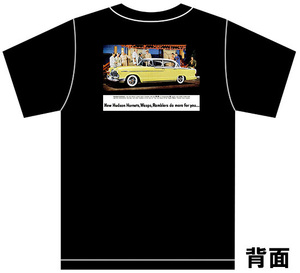 アドバタイジング ハドソン 2716 黒 Ｔシャツ1957 1956 1955 1954 ホーネット ジェット ワスプ hudson アメ車 オールディーズ