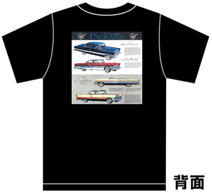 アドバタイジング パッカード Ｔシャツ 2818 黒 1958 1957 1956 ホーク クリッパー カリビアン パトリシアン アメ車 オールディーズ