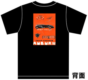 アドバタイジング オーバーン 3165 黒 Ｔシャツ 1935 1936 スピードスター オーバン アメ車 ホットロッド auburn