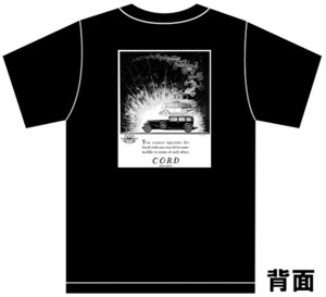 アドバタイジング コード 3215 黒 Ｔシャツ 1931 1930 アメ車 cord ホットロッド クラシックカー ビンテージ アドバタイズメント