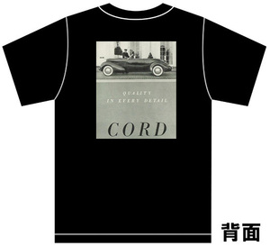 アドバタイジング コード 3205 黒 Ｔシャツ 1937 1936 アメ車 cord ホットロッド クラシックカー ビンテージ アドバタイズメント