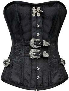  classical gothic corset M size 67 black black new goods steam punk nippers party cosplay Western Jaguar do