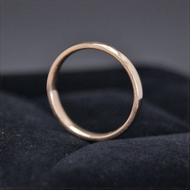 [RING] Rose Gold Plated Stainless Smooth Simple スムース シンプル ローズゴールド 2mm 甲丸スリム リング 26号 (1.6g) 【送料無料】_画像2